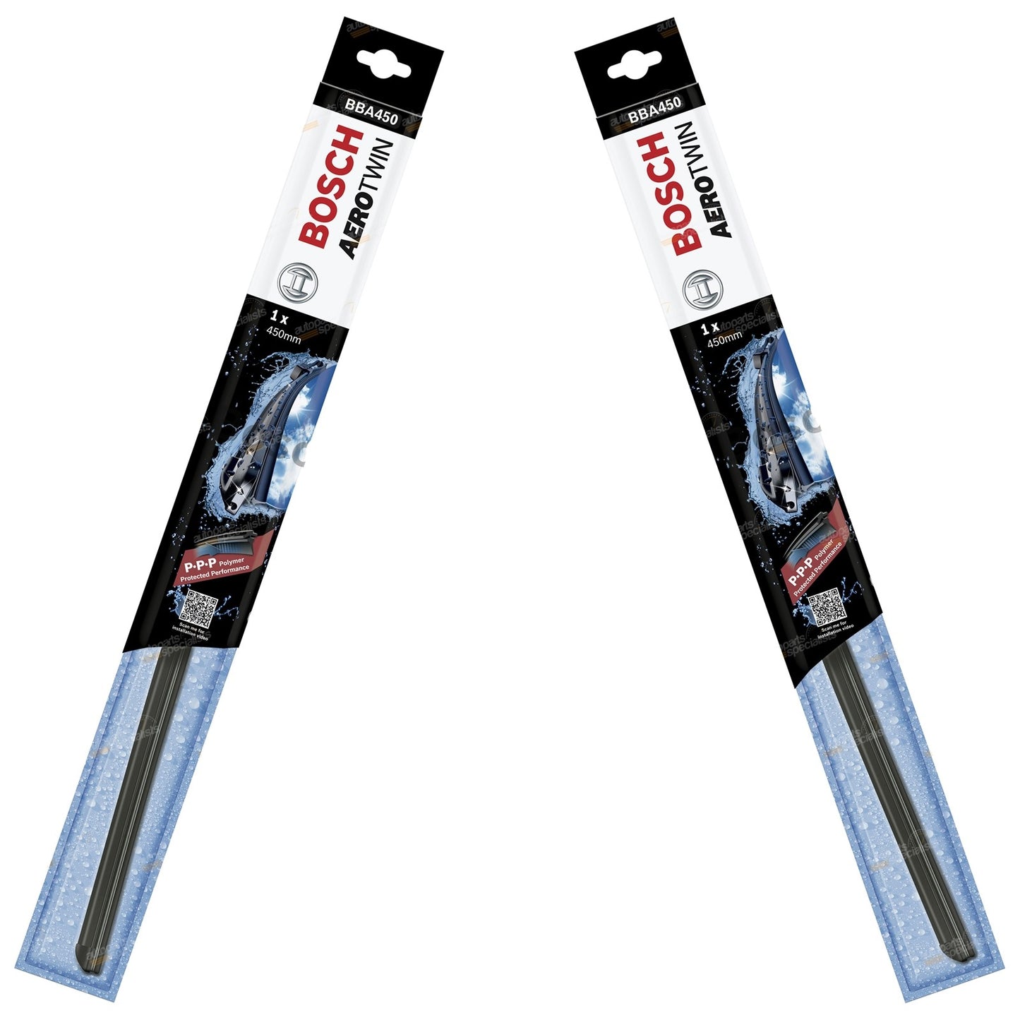 Set of 2 Bosch Aerotwin Wiper Blades for Nissan Terrano (1988–1996)
