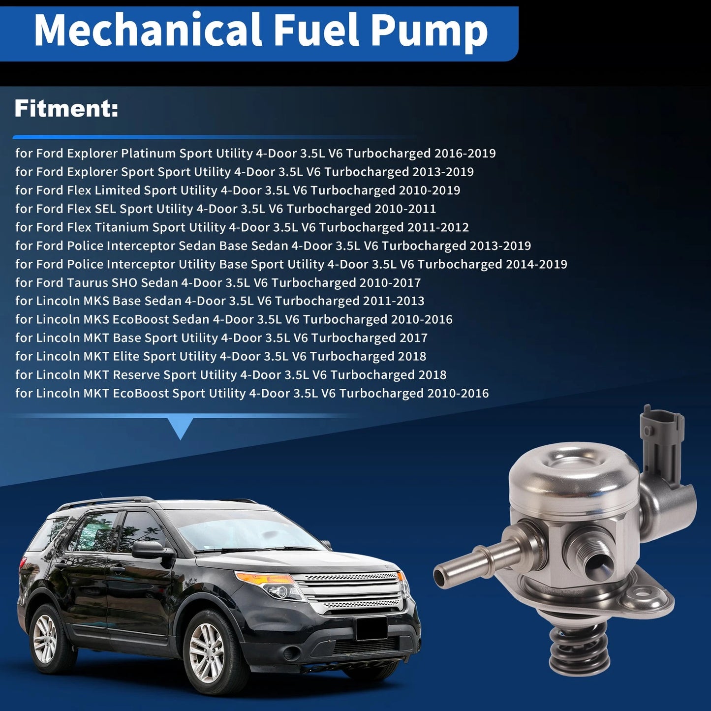 High Pressure Fuel Pump for Ford Explorer (2011–2019) AA5Z9350A