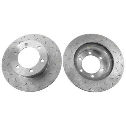 2 x Front Slotted Brake Rotors for Prado 90 95 Series (1996–2002)