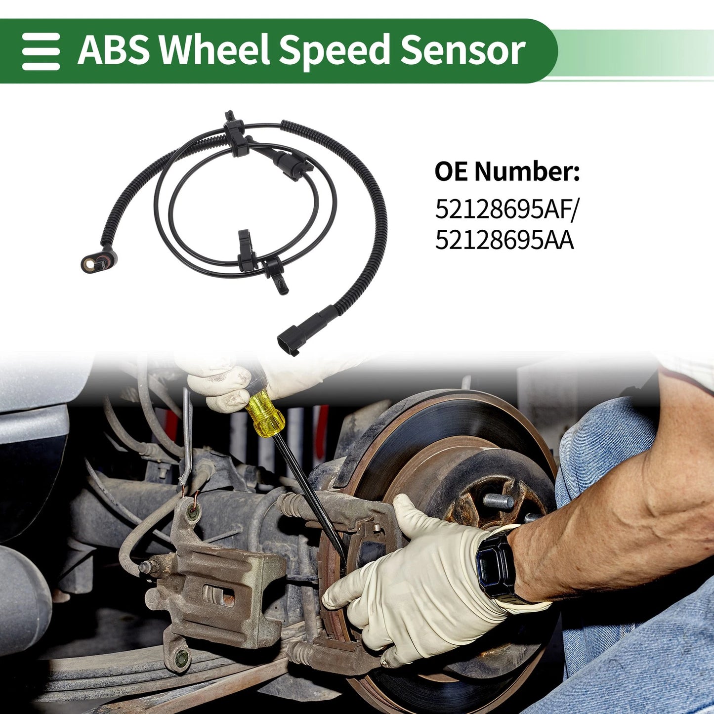 ABS Wheel Speed Sensor No. 52128695AF for Jeep Liberty (2002–2007)