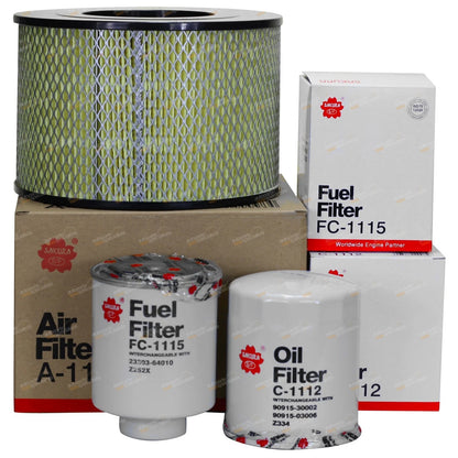 Air Oil Fuel Filter Service Kit for Landcruiser HDJ78 HDJ79 (1990–2007)