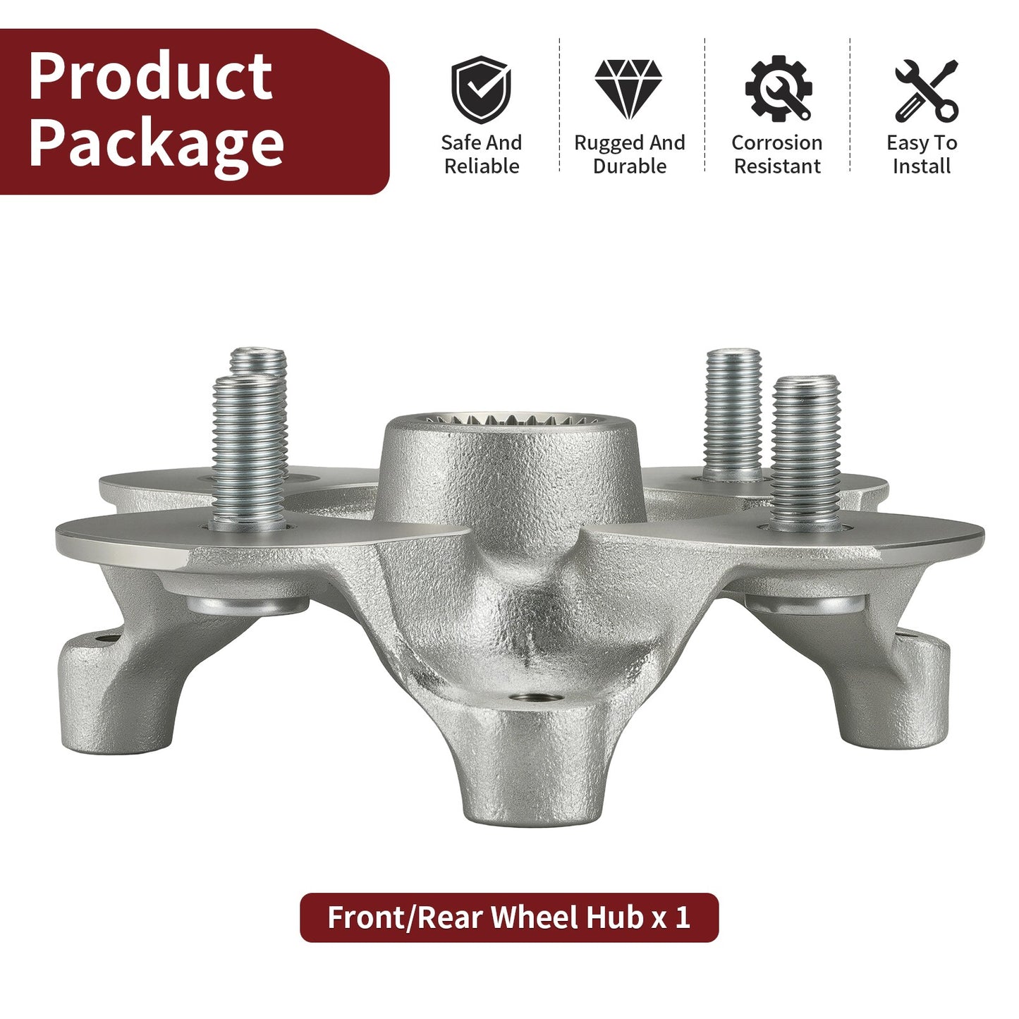 Front or Rear Wheel Hub for Yamaha Grizzly 550 YFM550 (2009–2014)