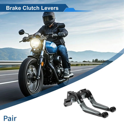 Adjustable Brake Clutch Levers for Kawasaki ER-5 (2005–2010) Black Titanium