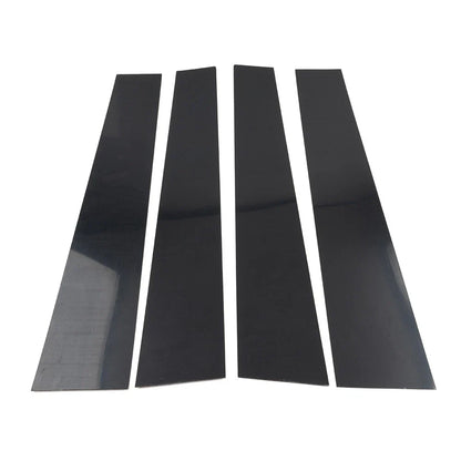 Pillar Post Set Door Window Trim Covers Gloss Black for Dodge Ram 1500 (19-24)
