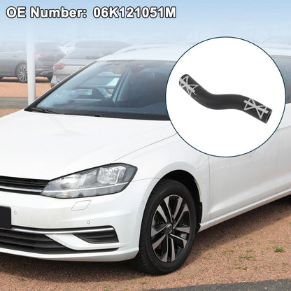 Radiator Hose Coolant Pipe for Volkswagen Tiguan 2.0L (2008–2017) No. 06K121051M Rubber Black