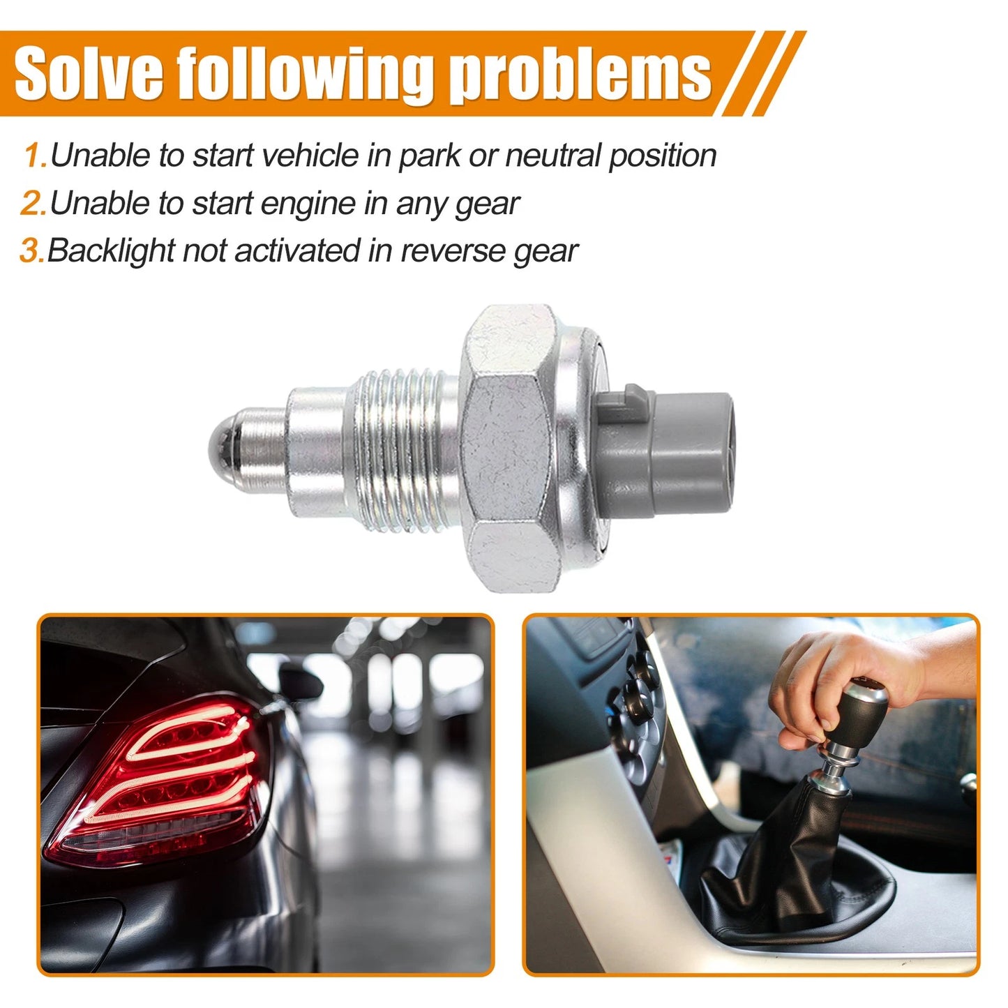 Back-up Lamp Switch for Toyota 4Runner (1987) - Metal Plastic Gray
