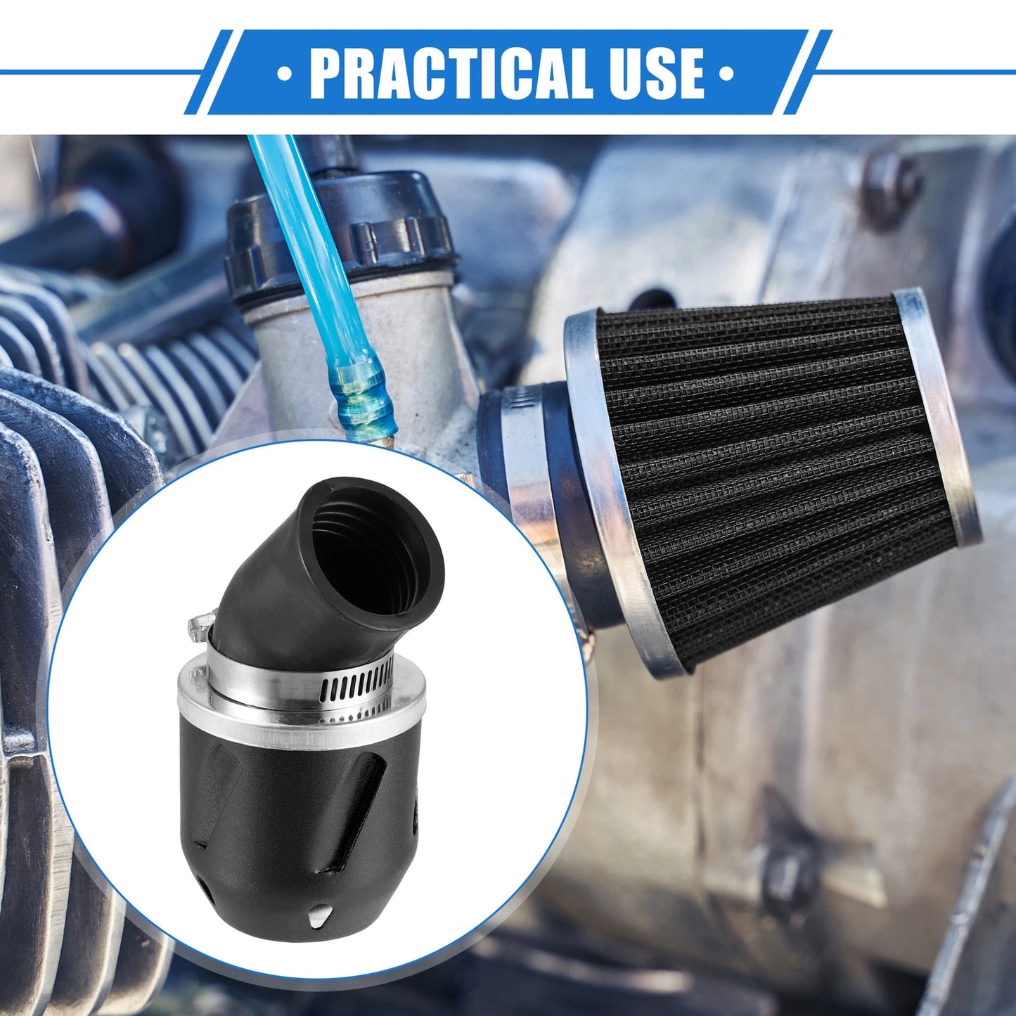 Air Filter for Universal Motorcycle (35mm ID, 90x60mm)