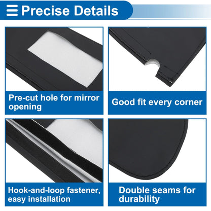 Sun Visor Cover Set for Chevy Tahoe (1995–1999) Left & Right Side Black