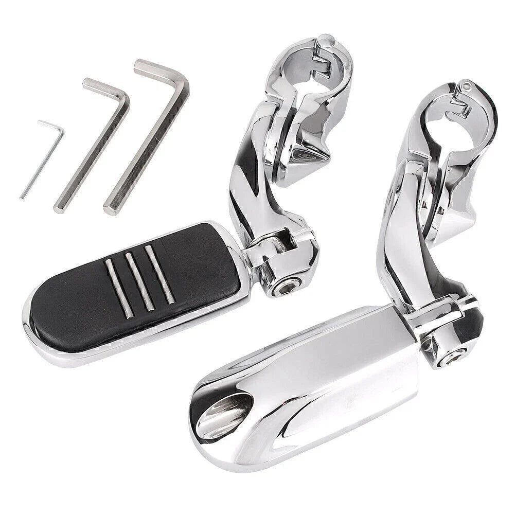 1-1/4" Adjustable Engine Guard Highway Foot Pegs for Harley