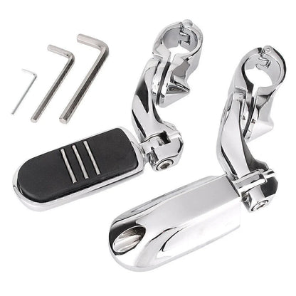 1-1/4" Adjustable Engine Guard Highway Foot Pegs for Harley