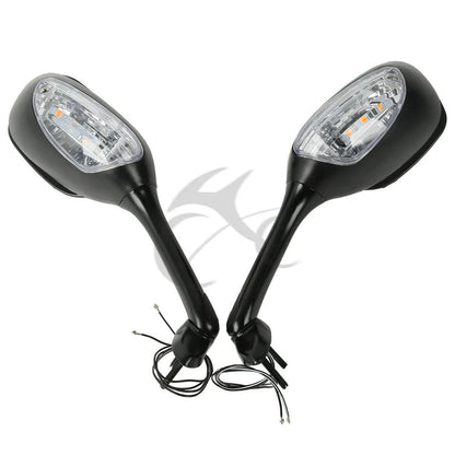 LED Turn Signal Side View Mirrors for Suzuki GSXR600 GSXR750 (2006-2025)