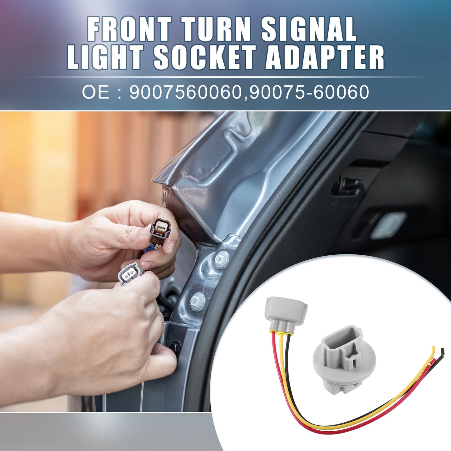 Front Turn Signal Light Socket Adapter 9007560060 for Toyota Tundra (2007–2021)