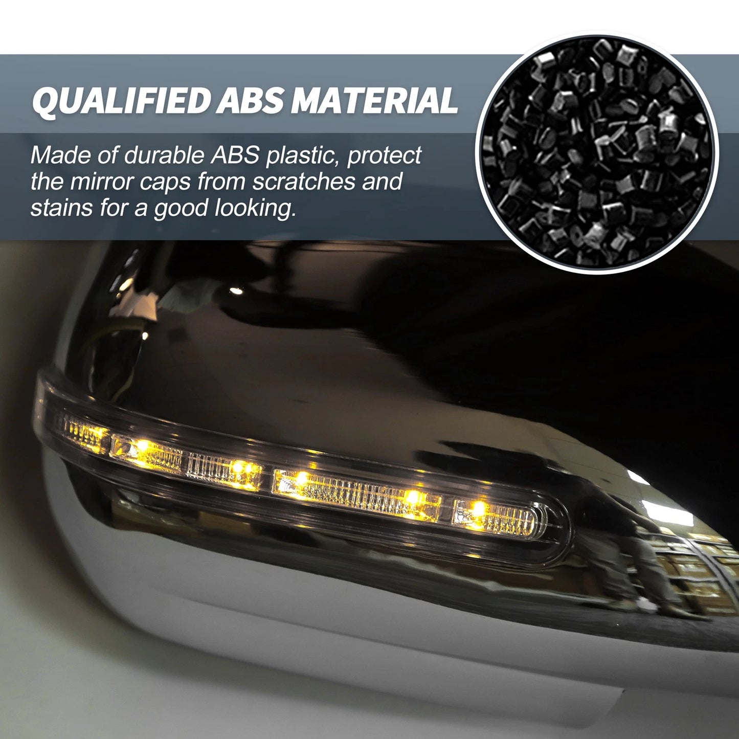 Set of 2 Rearview Mirror Cover Overlays for Suzuki (with LED Light)