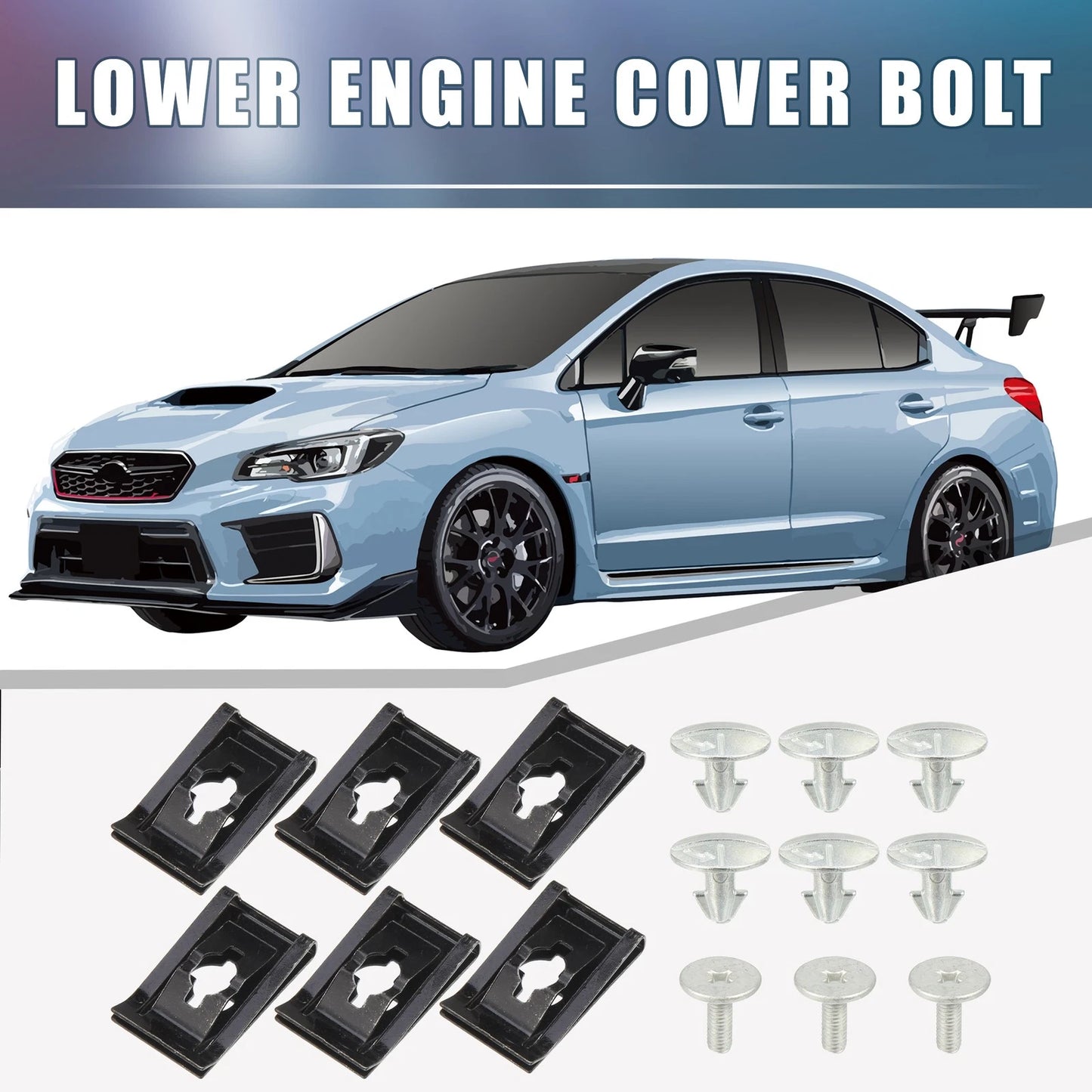 Pack of 15 Engine Shield Cover Bolts 90674-TY2-A01 for Honda Accord CRV Civic