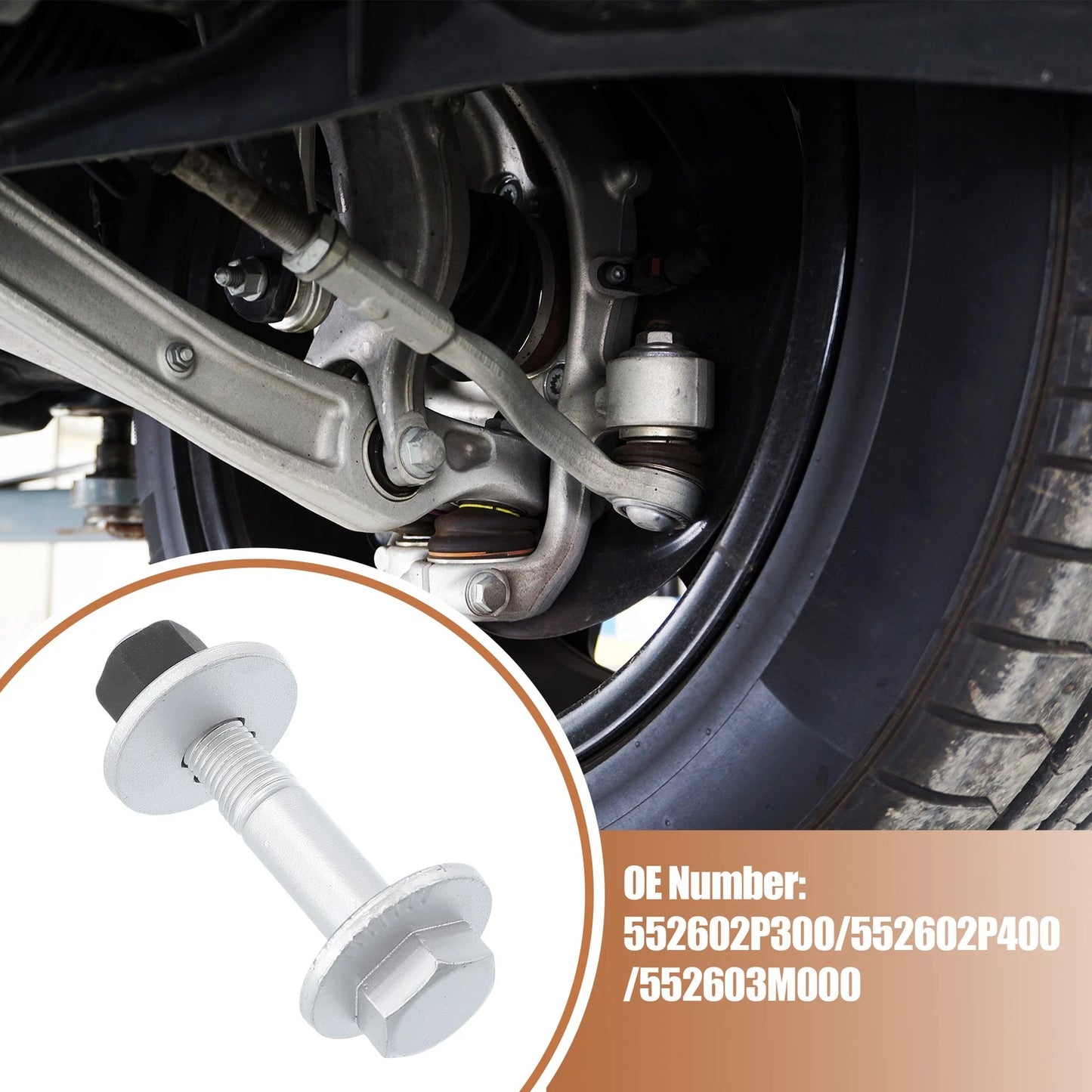 2X Eccentric Alignment Camber Bolt for Kia Optima (2011–2020) No. 552602P300