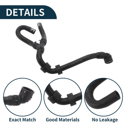Radiator Hose for Skoda Superb (2015–2024) Rubber Plastic Metal Black