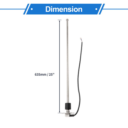 Fuel Sending Unit and Gauge Kit 0-190 Ohm 25" for Boat Car Truck
