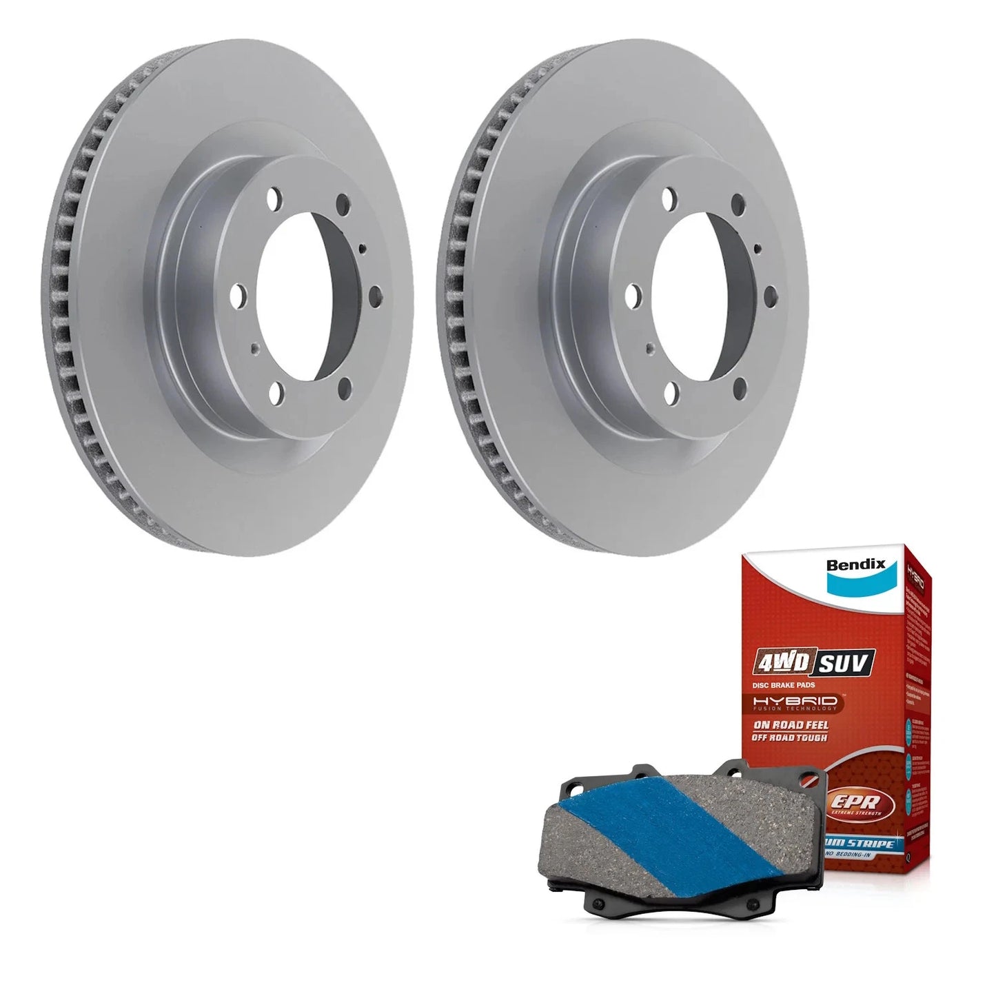 Set of 4 Front Brake Pads and Rotors for Toyota Prado (GDJ150 GRJ150 KDJ150 KDJ155)
