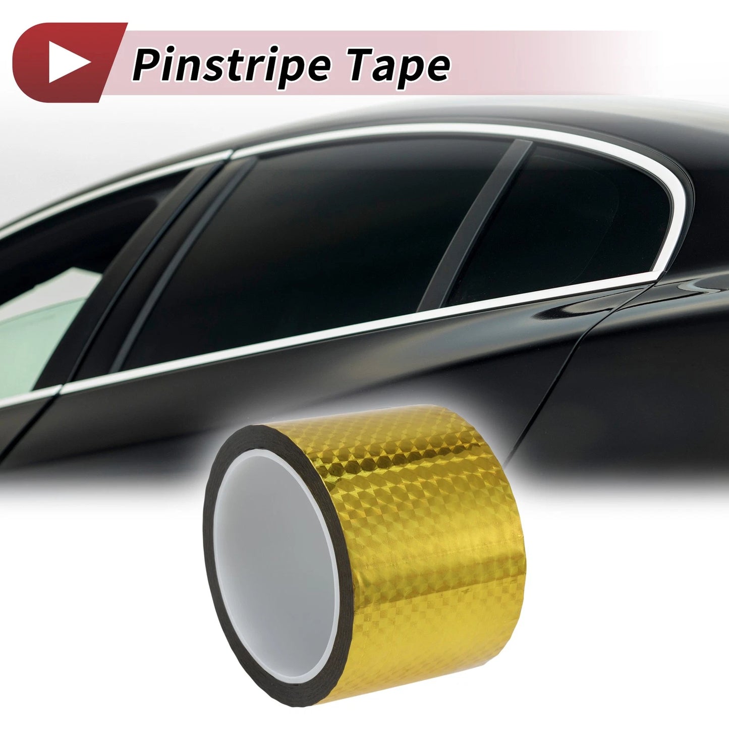 Pinstripe Tape 70mm x 50m for Car Motorcycle Boat Laser Gold Tone (1 Pcs)