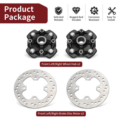 Set of 2 Front Wheel Hubs for Honda Rancher 420 Foreman 500 (2007–2019)
