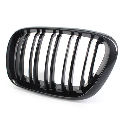 Gloss Black Dual Slat Front Bumper Grille for BMW X5 (2000–2003)