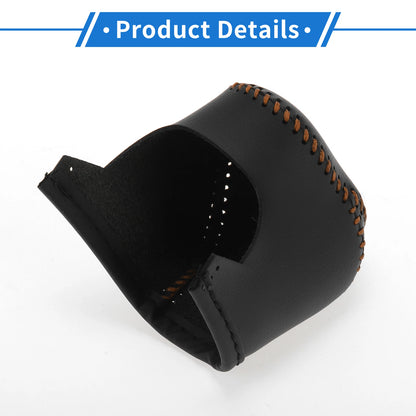 Gear Shift Knob Cover for Toyota CH-R (2017–2021) Black Brown Faux Leather