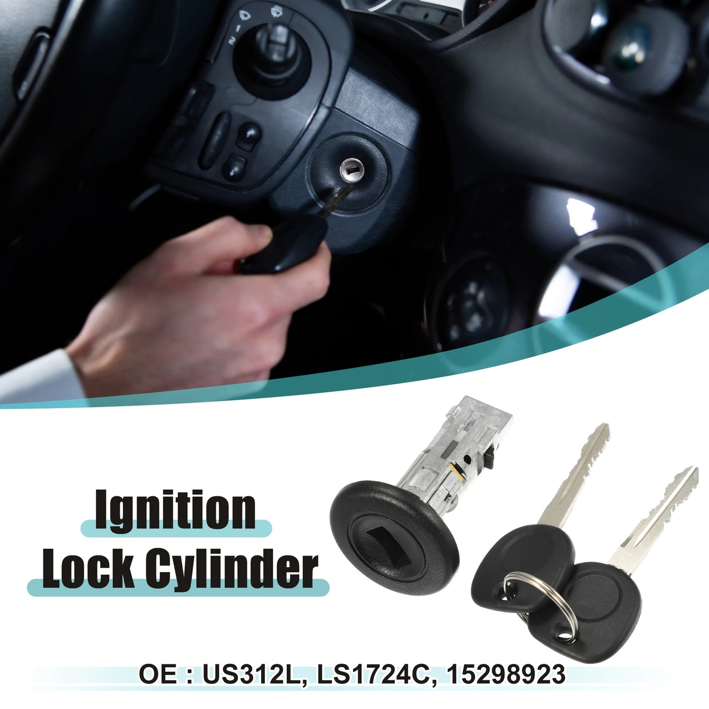 Ignition Switch Cylinder Lock Assembly for Chevrolet Avalanche 1500 (2002–2013) US312L