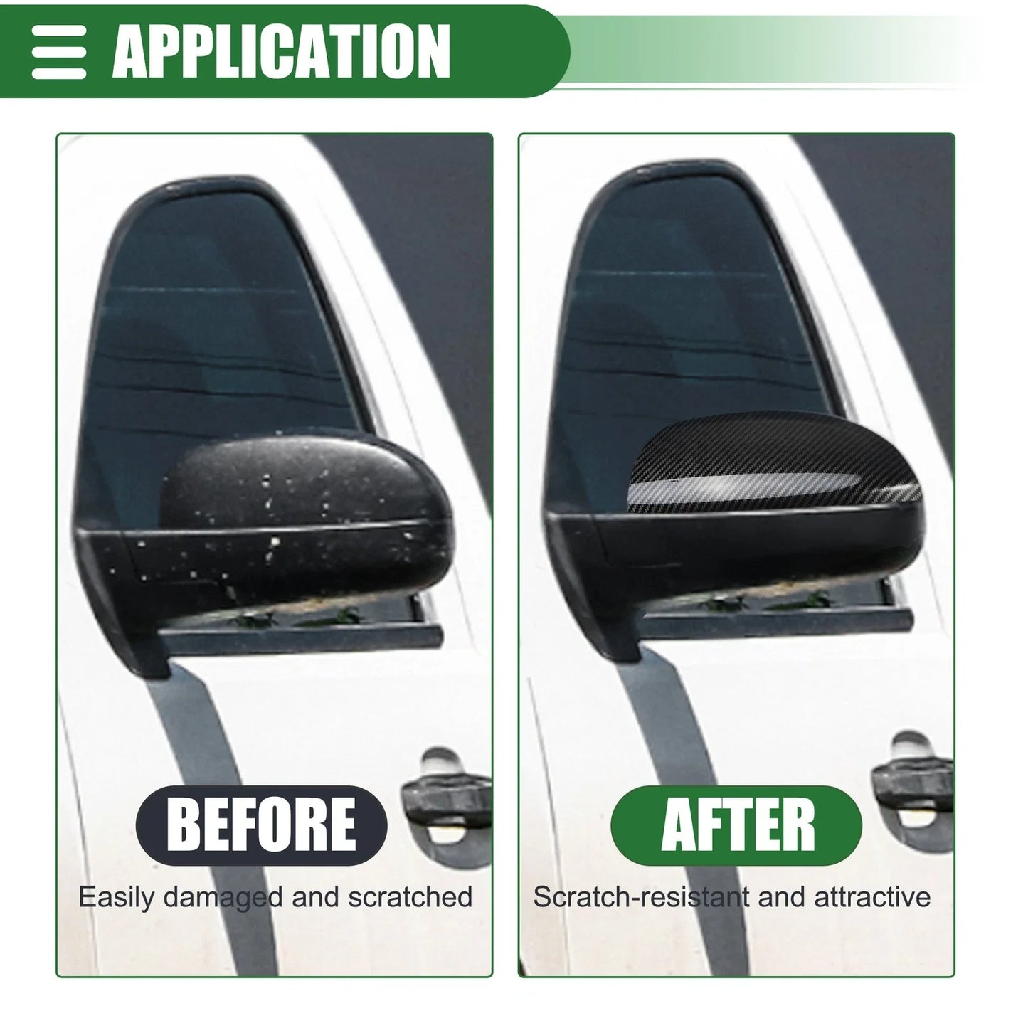 Left Right Rearview Mirror Covers for Chevrolet Silverado 1500 (2014-2023)