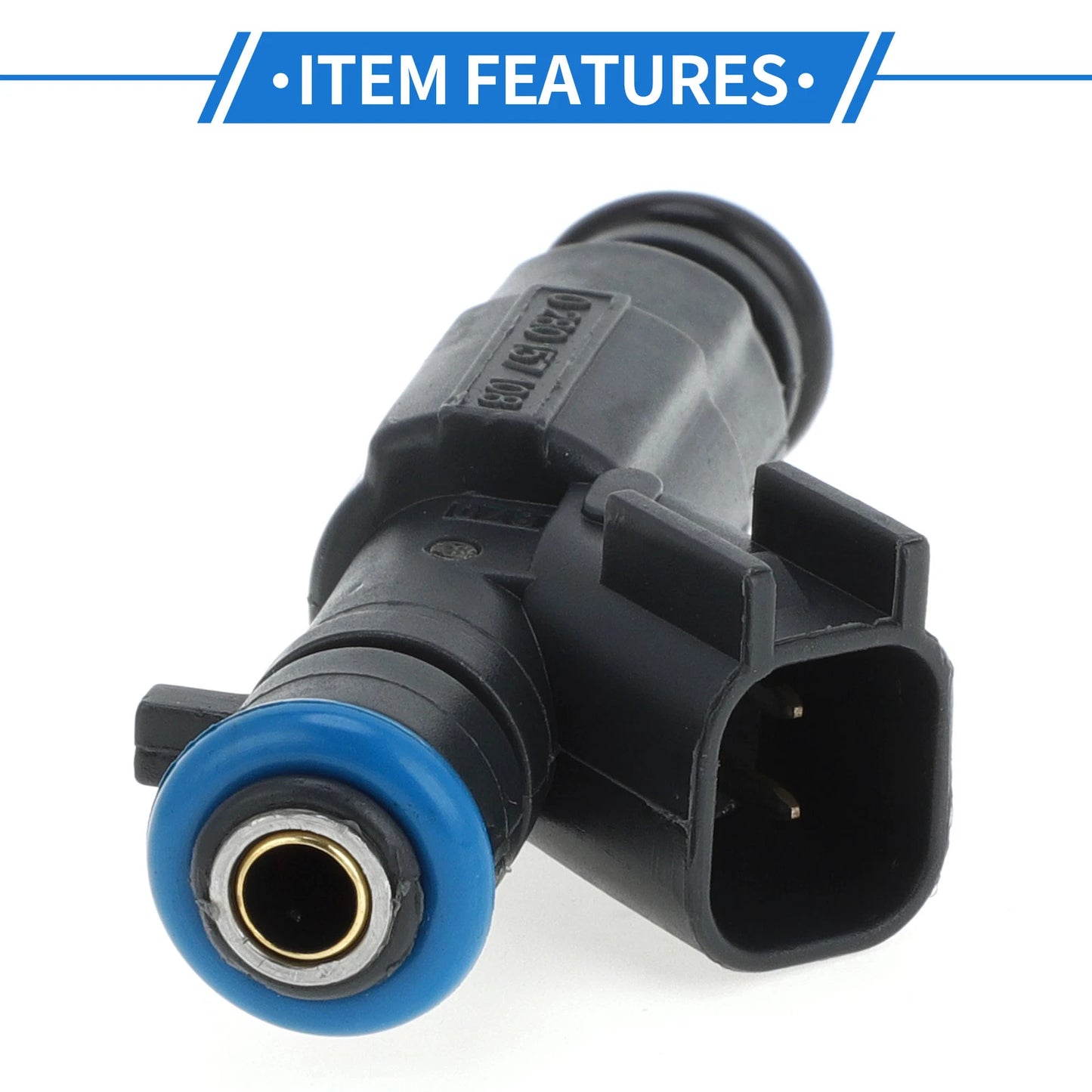 Fuel Injector No. 0280157108 for Chevrolet Aveo 1.4 (2010–2016) 1 Pc Black