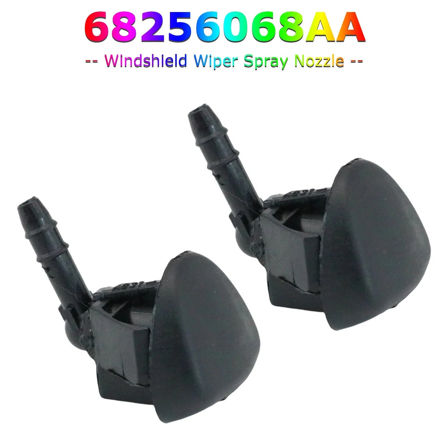 2X Windshield Wiper Spray Nozzle for Jeep Renegade (2015–2020) 68256068AA