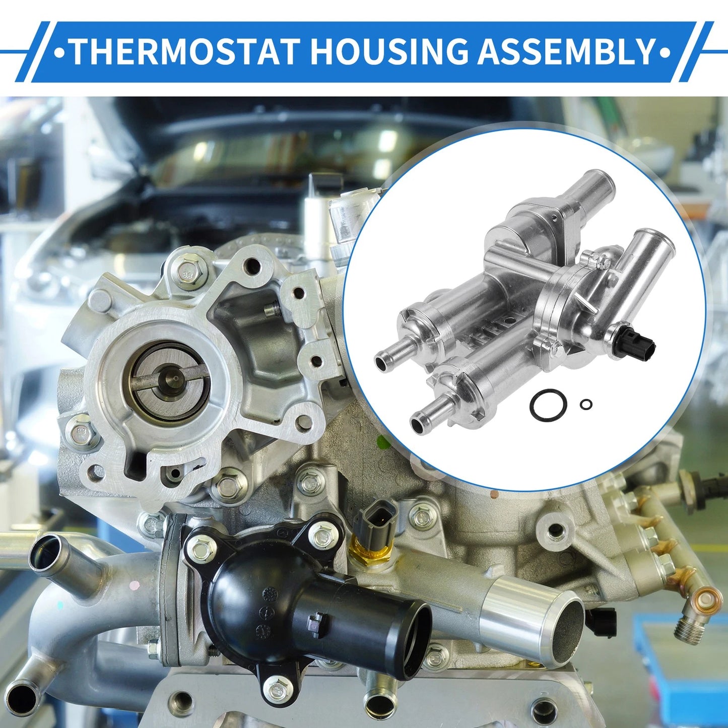 Upgraded Aluminum Thermostat Housing for Dodge Journey (2009–2020) 68003582AB