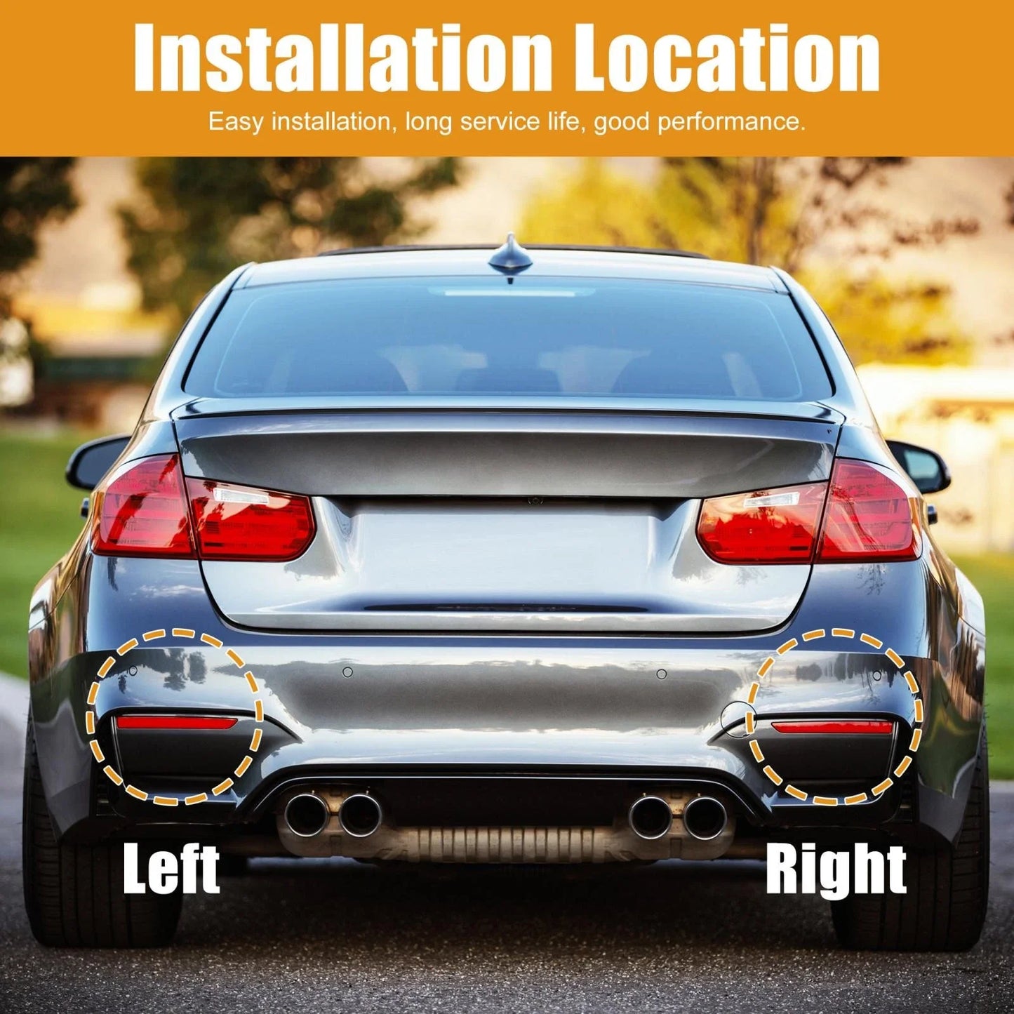 Rear Bumper Reflector Left Right for BMW 550i