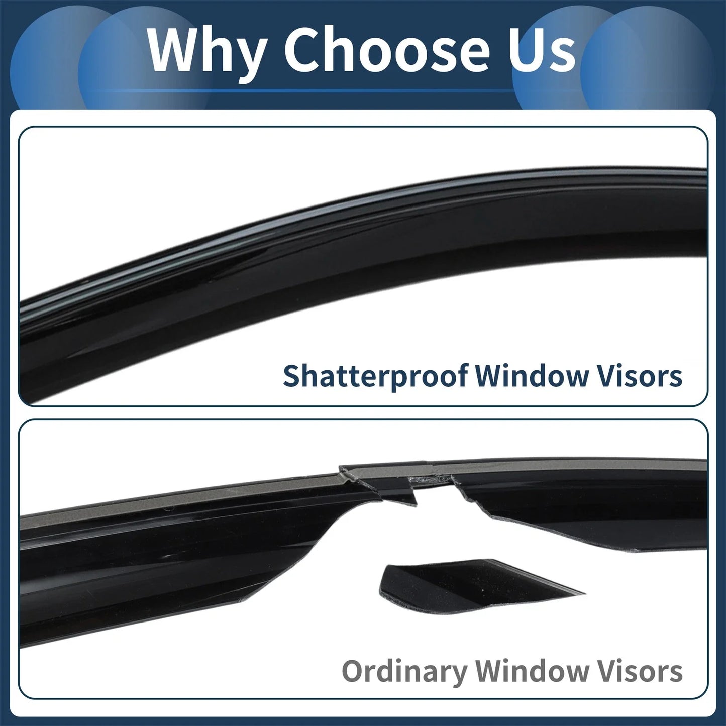 Window Deflectors for Chevrolet Trailblazer 2021 Side Window Vent Visors Black