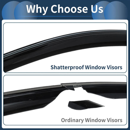 Window Deflectors for Chevrolet Trailblazer 2021 Side Window Vent Visors Black