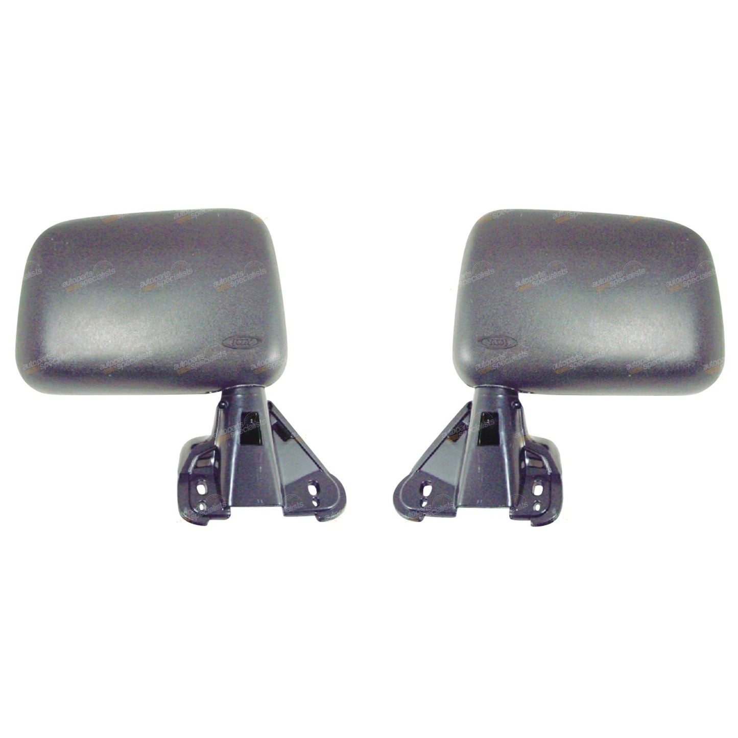 Set of 2 Black Manual Door Mirrors for Toyota Hilux (1983–2004)
