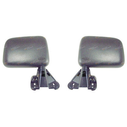 Set of 2 Black Manual Door Mirrors for Toyota Hilux (1983–2004)