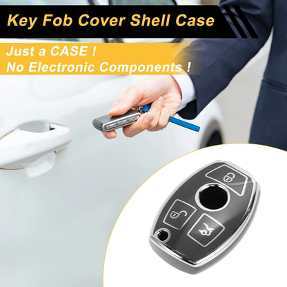 TPU Silicone Car Key Case for Mercedes-Benz (3 Buttons)
