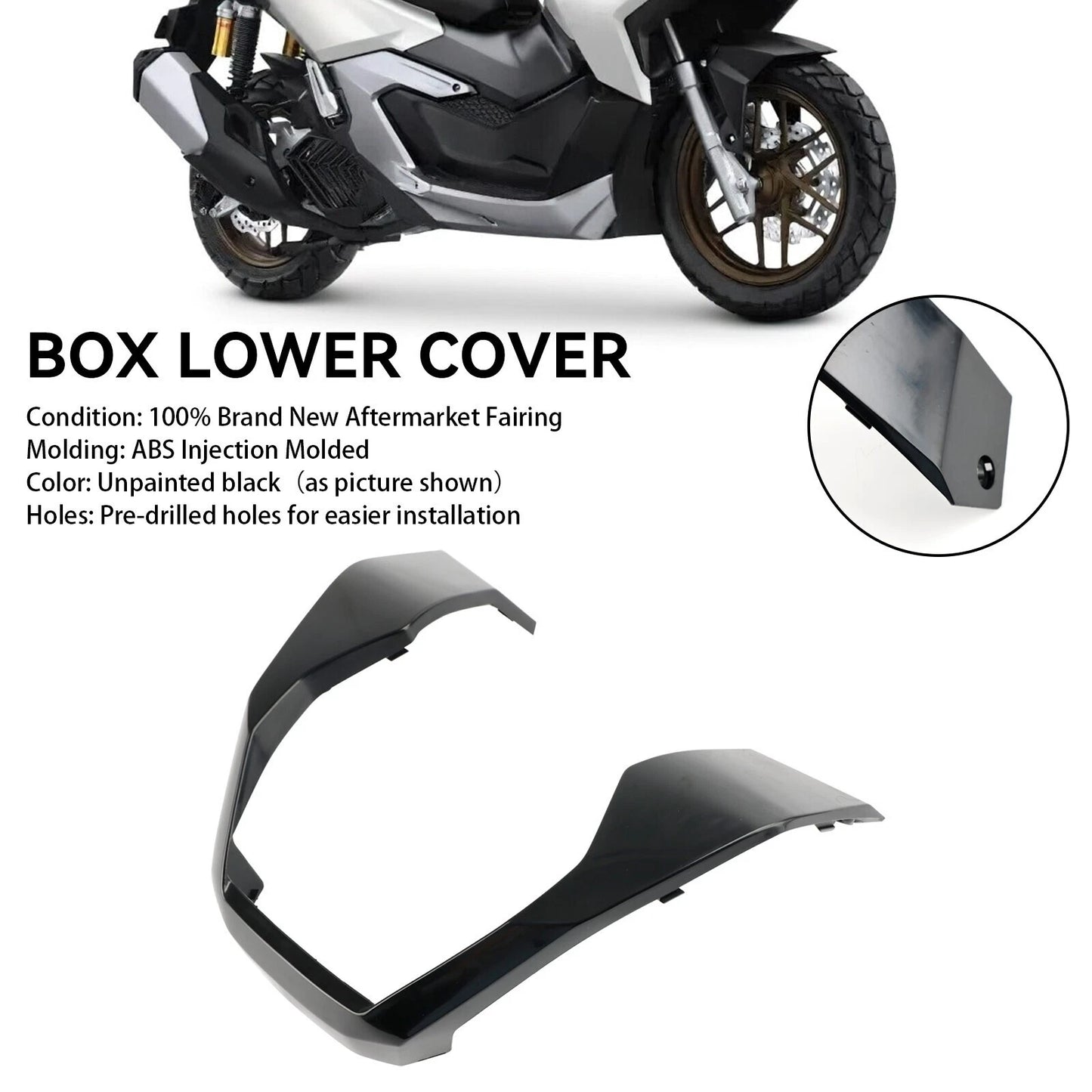 Unpainted Middle Box Lower Cover Fairing Cowl for Honda ADV 160 (2023–2024)