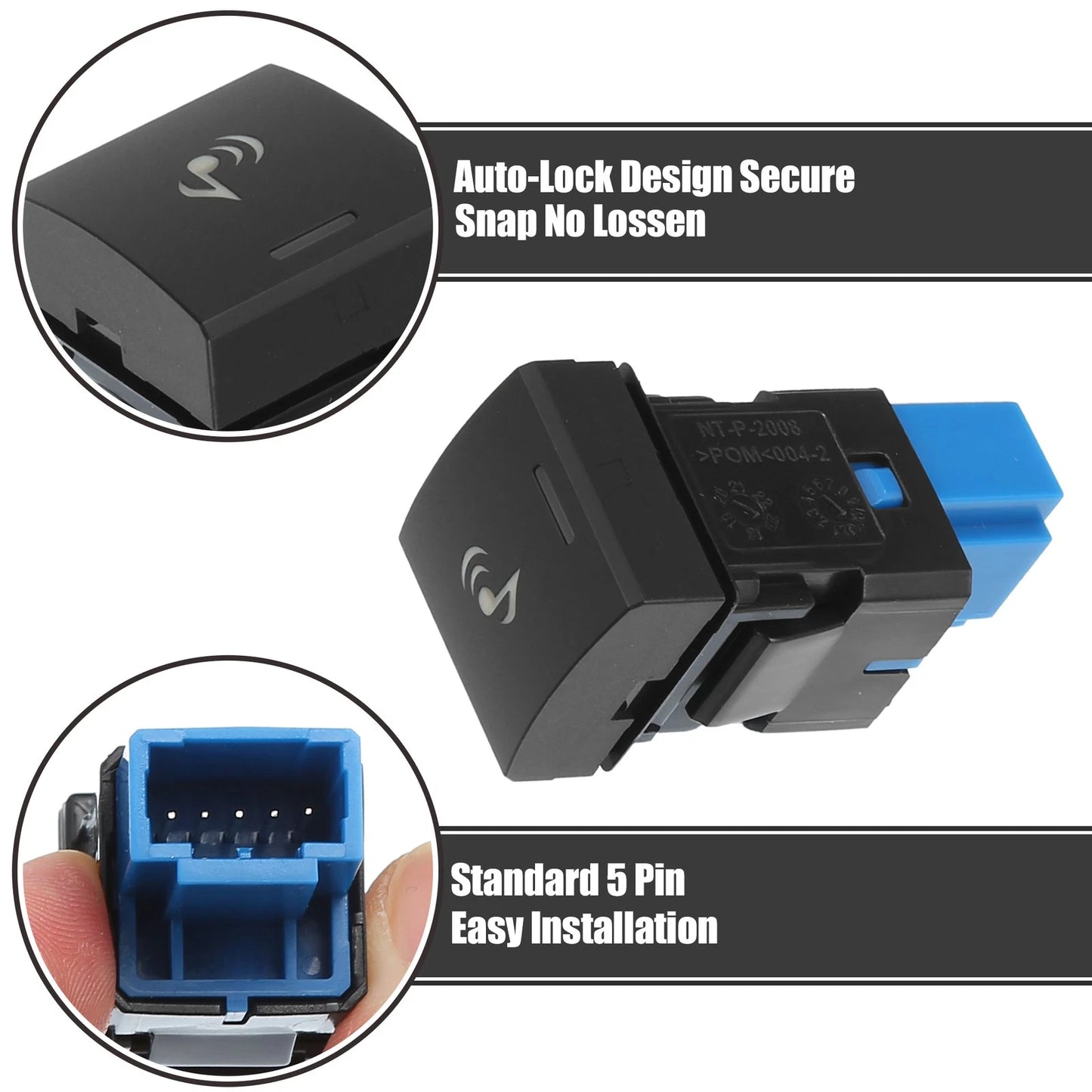 Hole Expansion Port Switch with Wire for Toyota Vehicles (1 Pcs)