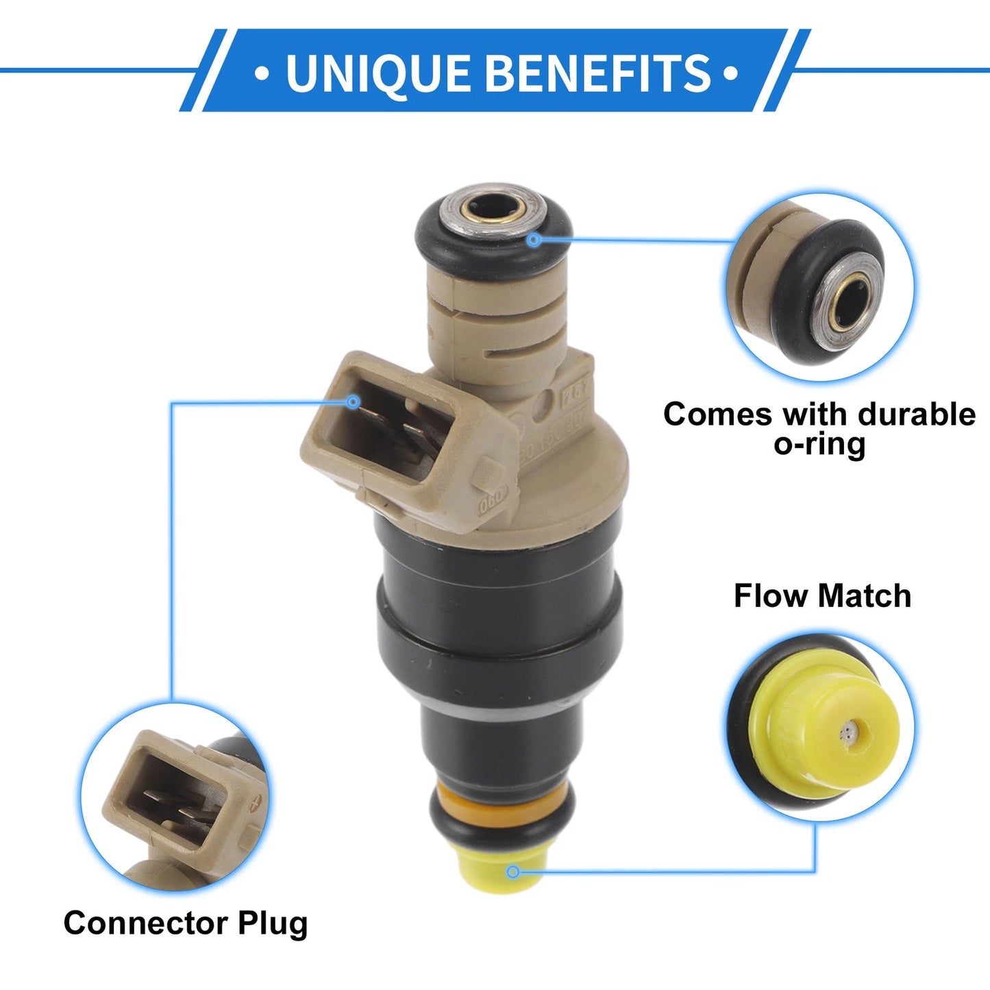1 Pc Fuel Injector No. 0280150907/F0SEA1A for Ford F-150 F-250 (1990–1995)