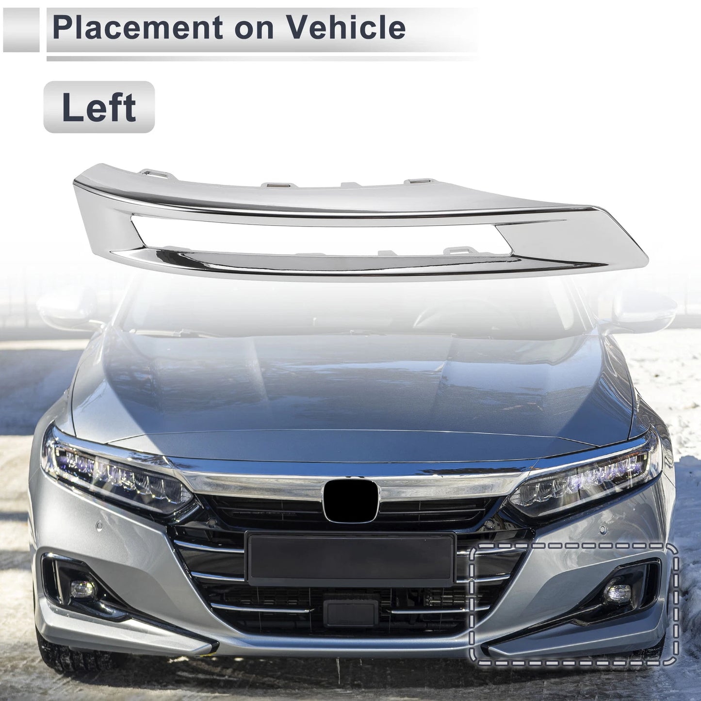 1 Pc Fog Light Grill for Mercedes Benz GLK (2014–2016) No. 2048853974