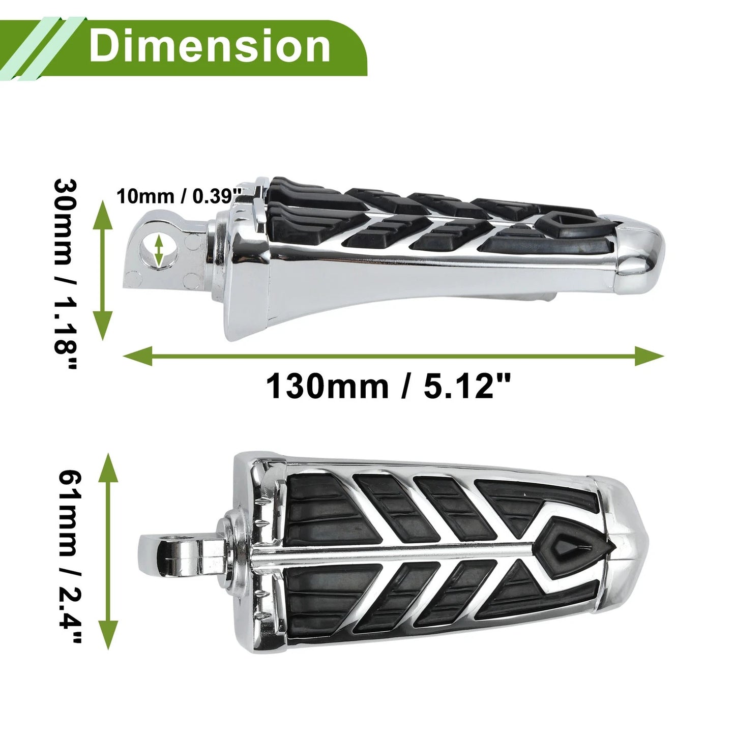Foot Pegs for Harley Softail (2018) - Electroplated, 1 Pair