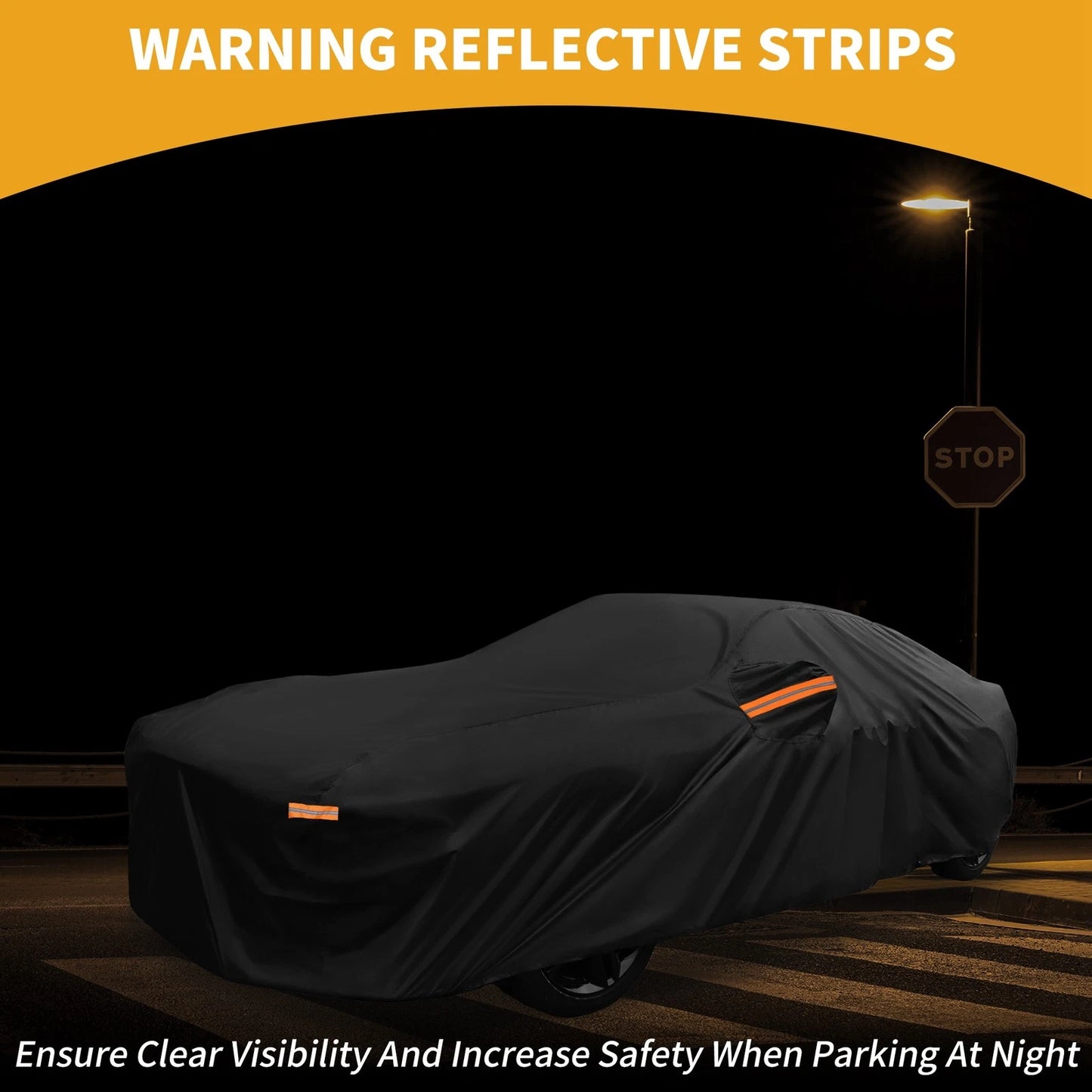 Car Cover Waterproof for Porsche 911 (210D-PU, Black)