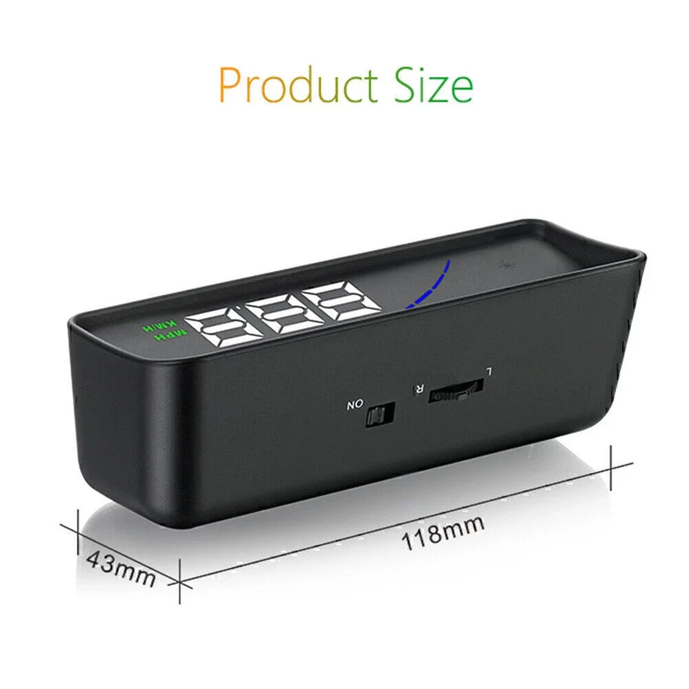 3.6" Car HUD HD Head Up Display OBDII OBD2 Smart Digital Meter for P9