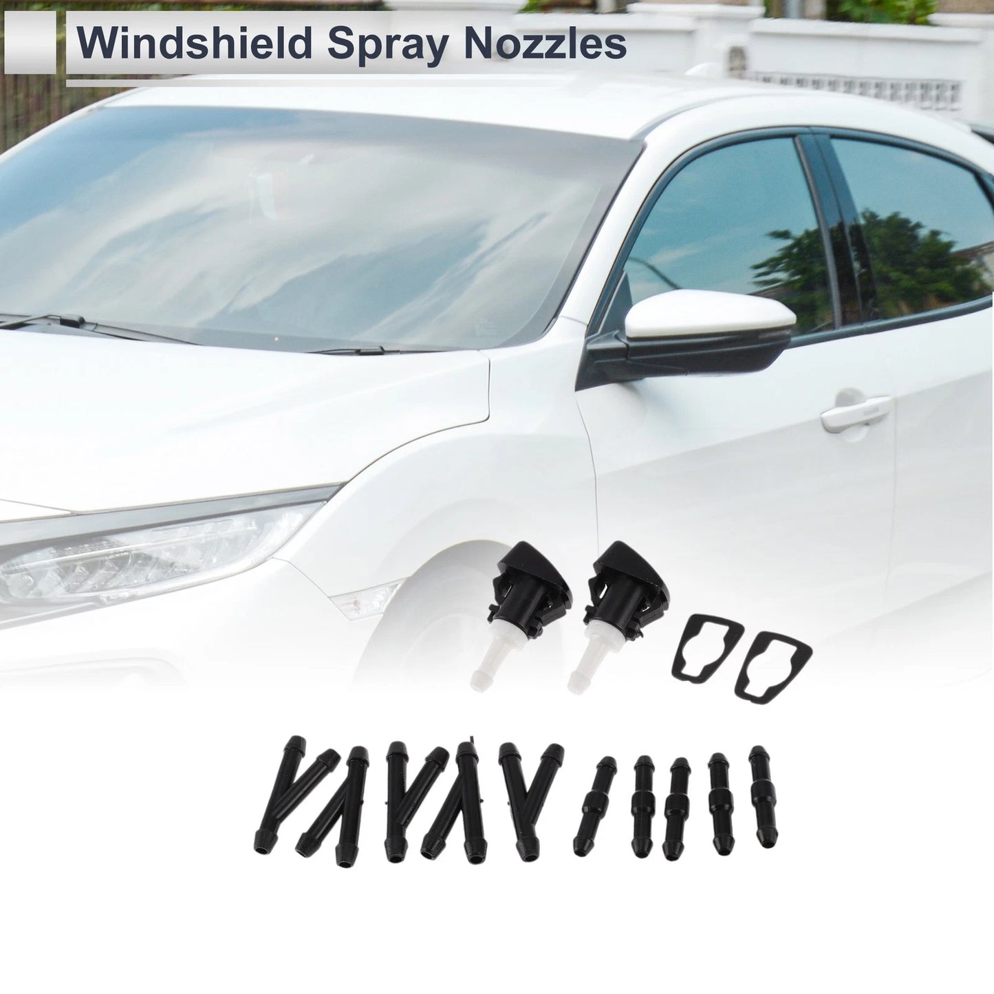 Windshield Washer Nozzle with 5" Hose Connector for Dodge