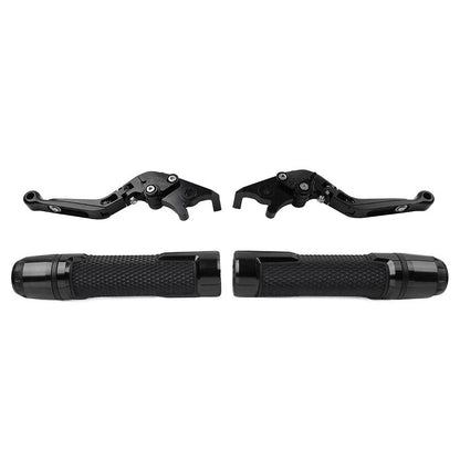 Black Extendable Brake Clutch Levers Grips for Kawasaki ZX10R/RR (2004-2023)