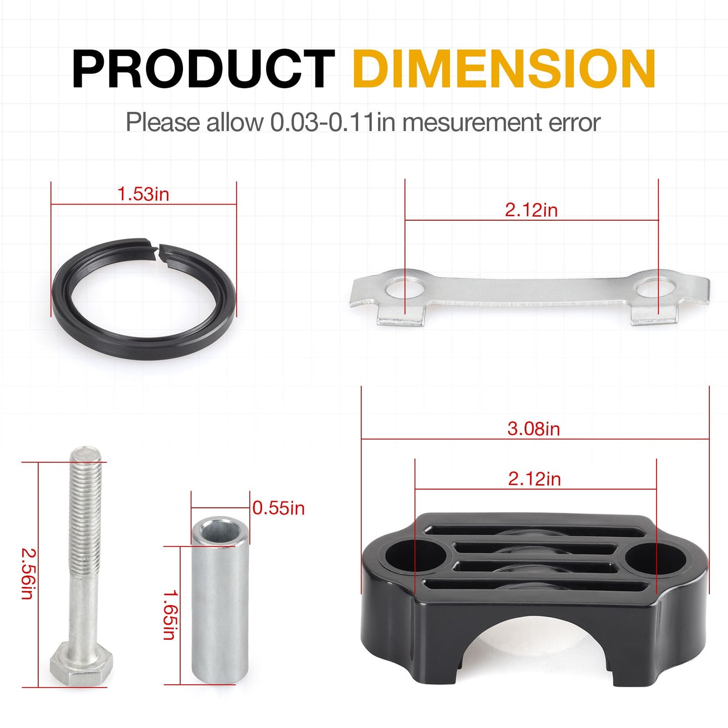 Steering Stem Bushing Rebuild Kit for Yamaha Grizzly YFM350-YFM700 (1998–2023)