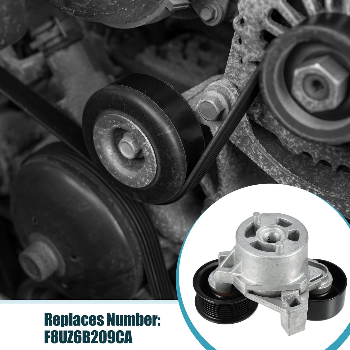 Belt Tensioner Pulley Assembly No.F8UZ6B209CA for Ford F-250 Super Duty (1999–2002)