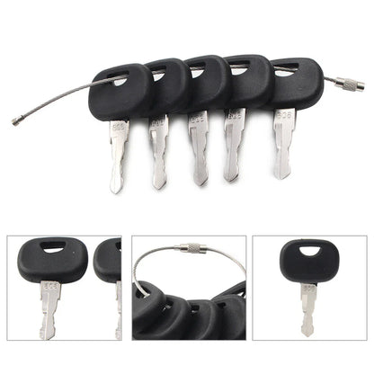 5 x Ignition Starter Keys for Liebherr & John Deere Heavy Equipment