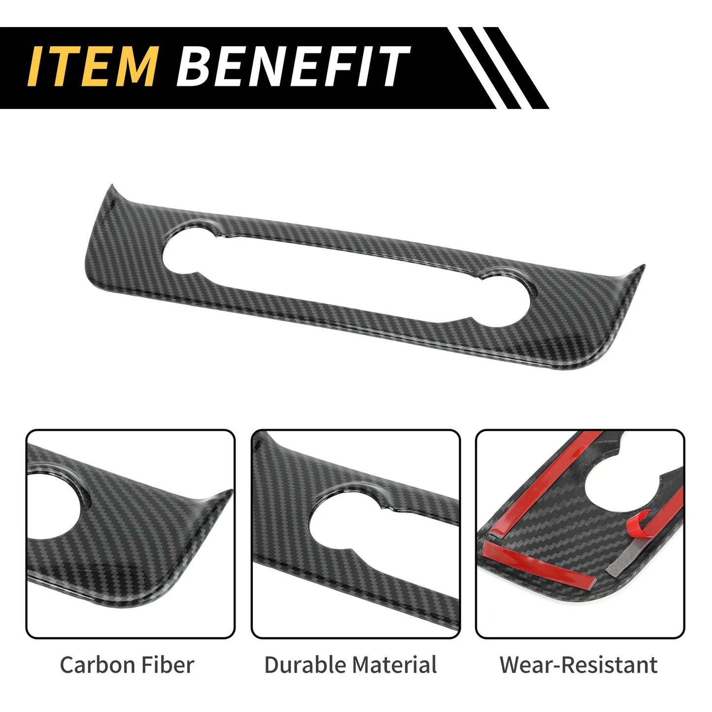 Carbon Fiber Pattern Navigation Adjustment Button Panel for Ford Maverick (2022–2024)